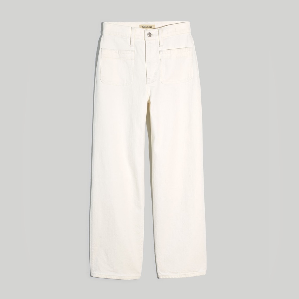 Madewell The Perfect Vintage Wide Leg Crop* Jeans, Patch Pocket, Msrp $148, 29
